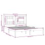 Estructura de cama de madera maciza de pino blanco 140x200 cm de vidaXL, Camas y somieres - Ref: Foro24-3104064, Precio: 136,...