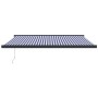 Einziehbares Aluminium- und Stoffmarkise in Blau und Weiß, 4,5x3 m. von vidaXL, Markisen - Ref: Foro24-3154599, Preis: 703,71...