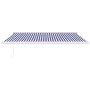 Einziehbare Markise aus Aluminium und blau-weißem Stoff, 4,5 x 3 m von vidaXL, Markisen - Ref: Foro24-3154574, Preis: 785,98 ...