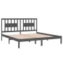 Bettgestell aus massivem, grauem Kiefernholz, 200 x 200 cm von vidaXL, Betten und Lattenroste - Ref: Foro24-3104085, Preis: 1...