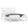 Estructura de cama madera maciza de pino blanco 120x200 cm de vidaXL, Camas y somieres - Ref: Foro24-3103929, Precio: 123,47 ...