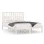Estructura de cama madera maciza de pino blanco 120x200 cm de vidaXL, Camas y somieres - Ref: Foro24-3103929, Precio: 119,26 ...