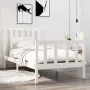 Estructura de cama individual madera maciza blanco 90x190 cm de vidaXL, Camas y somieres - Ref: Foro24-3104094, Precio: 101,7...