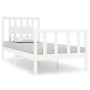 Weißer Einzelbettrahmen aus Massivholz, 90 x 190 cm von vidaXL, Betten und Lattenroste - Ref: Foro24-3104094, Preis: 103,25 €...