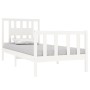 Weißer Einzelbettrahmen aus Massivholz, 90 x 190 cm von vidaXL, Betten und Lattenroste - Ref: Foro24-3104094, Preis: 103,25 €...