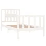 Estructura de cama individual madera maciza blanco 90x190 cm de vidaXL, Camas y somieres - Ref: Foro24-3104094, Precio: 101,7...