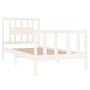 Weißer Einzelbettrahmen aus Massivholz, 90 x 190 cm von vidaXL, Betten und Lattenroste - Ref: Foro24-3104094, Preis: 103,25 €...