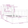 Weißer Einzelbettrahmen aus Massivholz, 90 x 190 cm von vidaXL, Betten und Lattenroste - Ref: Foro24-3104094, Preis: 103,25 €...