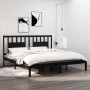 Bettgestell aus massivem schwarzem Kiefernholz, 200 x 200 cm von vidaXL, Betten und Lattenroste - Ref: Foro24-3104087, Preis:...