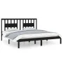 Estructura de cama de madera maciza de pino negro 200x200 cm de vidaXL, Camas y somieres - Ref: Foro24-3104087, Precio: 159,7...
