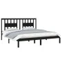 Estructura de cama de madera maciza de pino negro 200x200 cm de vidaXL, Camas y somieres - Ref: Foro24-3104087, Precio: 159,7...