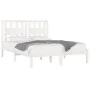 Weißer Bettrahmen aus massivem Kiefernholz, 140 x 190 cm von vidaXL, Betten und Lattenroste - Ref: Foro24-3103914, Preis: 138...