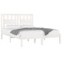 White solid pine wood bed frame 140x190 cm by vidaXL, Beds and slatted bases - Ref: Foro24-3103914, Price: 139,96 €, Discount: %