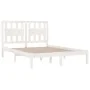 Weißer Bettrahmen aus massivem Kiefernholz, 140 x 190 cm von vidaXL, Betten und Lattenroste - Ref: Foro24-3103914, Preis: 138...