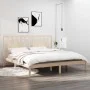 Solid pine wood bed frame 200x200 cm by vidaXL, Beds and slatted bases - Ref: Foro24-3104083, Price: 128,22 €, Discount: %