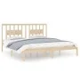 Solid pine wood bed frame 200x200 cm by vidaXL, Beds and slatted bases - Ref: Foro24-3104083, Price: 128,22 €, Discount: %