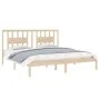 Solid pine wood bed frame 200x200 cm by vidaXL, Beds and slatted bases - Ref: Foro24-3104083, Price: 128,22 €, Discount: %