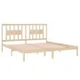 Solid pine wood bed frame 200x200 cm by vidaXL, Beds and slatted bases - Ref: Foro24-3104083, Price: 128,22 €, Discount: %