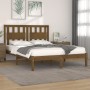 Estructura de cama madera maciza de pino marrón miel 200x200 cm de vidaXL, Camas y somieres - Ref: Foro24-3103956, Precio: 17...