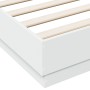 Estructura de cama madera de ingeniería blanca 135x190 cm