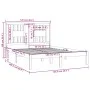 Estructura de cama madera maciza de pino blanco 120x200 cm de vidaXL, Camas y somieres - Ref: Foro24-3104059, Precio: 117,82 ...