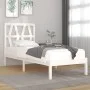 Solid white pine wood bed frame 90x200 cm by vidaXL, Beds and slatted bases - Ref: Foro24-3103984, Price: 89,69 €, Discount: %