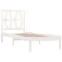Solid white pine wood bed frame 90x200 cm by vidaXL, Beds and slatted bases - Ref: Foro24-3103984, Price: 89,69 €, Discount: %
