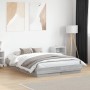 Estructura de cama madera de ingeniería gris Sonoma 135x190 cm