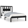 Solid black pine wood bed frame 100x200 cm by vidaXL, Beds and slatted bases - Ref: Foro24-3104057, Price: 121,94 €, Discount: %