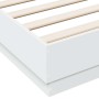 Estructura de cama madera de ingeniería blanca 120x190 cm