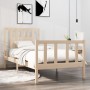 Solid wood bed frame 90x190 cm by vidaXL, Beds and slatted bases - Ref: Foro24-3104093, Price: 92,94 €, Discount: %