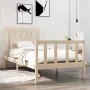 Solid wood bed frame 90x190 cm by vidaXL, Beds and slatted bases - Ref: Foro24-3104093, Price: 91,79 €, Discount: %
