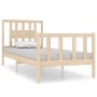 Solid wood bed frame 90x190 cm by vidaXL, Beds and slatted bases - Ref: Foro24-3104093, Price: 92,94 €, Discount: %