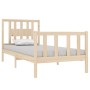 Solid wood bed frame 90x190 cm by vidaXL, Beds and slatted bases - Ref: Foro24-3104093, Price: 92,94 €, Discount: %