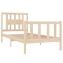 Solid wood bed frame 90x190 cm by vidaXL, Beds and slatted bases - Ref: Foro24-3104093, Price: 92,94 €, Discount: %