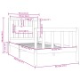 Solid wood bed frame 90x190 cm by vidaXL, Beds and slatted bases - Ref: Foro24-3104093, Price: 92,94 €, Discount: %