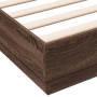 Estructura de cama madera de ingeniería marrón roble 120x190 cm