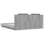 Cama con cabecero madera de ingeniería gris Sonoma 180x200 cm