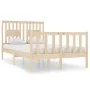 Solid wood bed frame 120x190 cm by vidaXL, Beds and slatted bases - Ref: Foro24-3104098, Price: 118,25 €, Discount: %