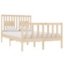 Estructura de cama madera maciza 120x190 cm de vidaXL, Camas y somieres - Ref: Foro24-3104098, Precio: 119,69 €, Descuento: %