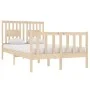 Solid wood bed frame 120x190 cm by vidaXL, Beds and slatted bases - Ref: Foro24-3104098, Price: 118,25 €, Discount: %