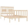 Estructura de cama madera maciza 120x190 cm de vidaXL, Camas y somieres - Ref: Foro24-3104098, Precio: 119,69 €, Descuento: %