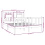 Weißer Massivholzbettrahmen 140x190 cm von vidaXL, Betten und Lattenroste - Ref: Foro24-3104109, Preis: 151,49 €, Rabatt: %