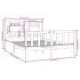 White solid wood bed frame 140x190 cm by vidaXL, Beds and slatted bases - Ref: Foro24-3104109, Price: 147,14 €, Discount: %
