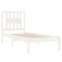 Solid white pine wood bed frame 90x200 cm by vidaXL, Beds and slatted bases - Ref: Foro24-3104049, Price: 94,99 €, Discount: %