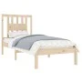 Solid pine wood bed frame 90x200 cm by vidaXL, Beds and slatted bases - Ref: Foro24-3104048, Price: 81,95 €, Discount: %