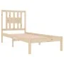 Solid pine wood bed frame 90x200 cm by vidaXL, Beds and slatted bases - Ref: Foro24-3104048, Price: 81,95 €, Discount: %
