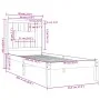 Solid pine wood bed frame 90x200 cm by vidaXL, Beds and slatted bases - Ref: Foro24-3104048, Price: 81,95 €, Discount: %