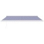 Toldo retráctil aluminio y tela azul y blanco 4x3 m by vidaXL, Awnings - Ref: Foro24-3154573, Price: 1,00 €, Discount: %