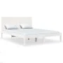 Estructura de cama de madera maciza de pino blanca 140x200 cm de vidaXL, Camas y somieres - Ref: Foro24-3104154, Precio: 184,...